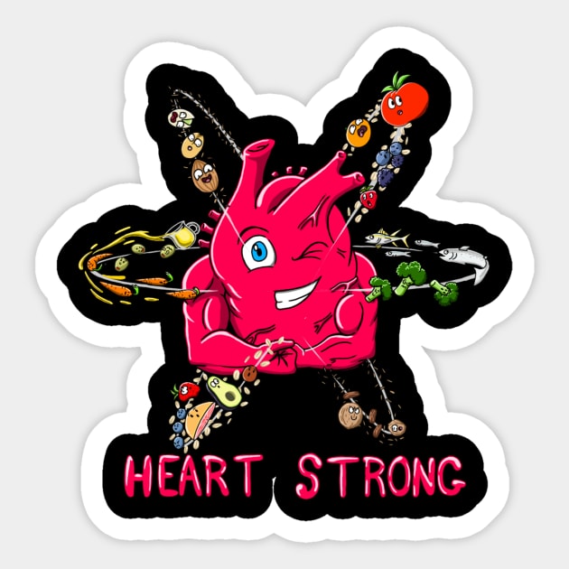 Heart Strong Sticker by WeFlaps Comics Merch